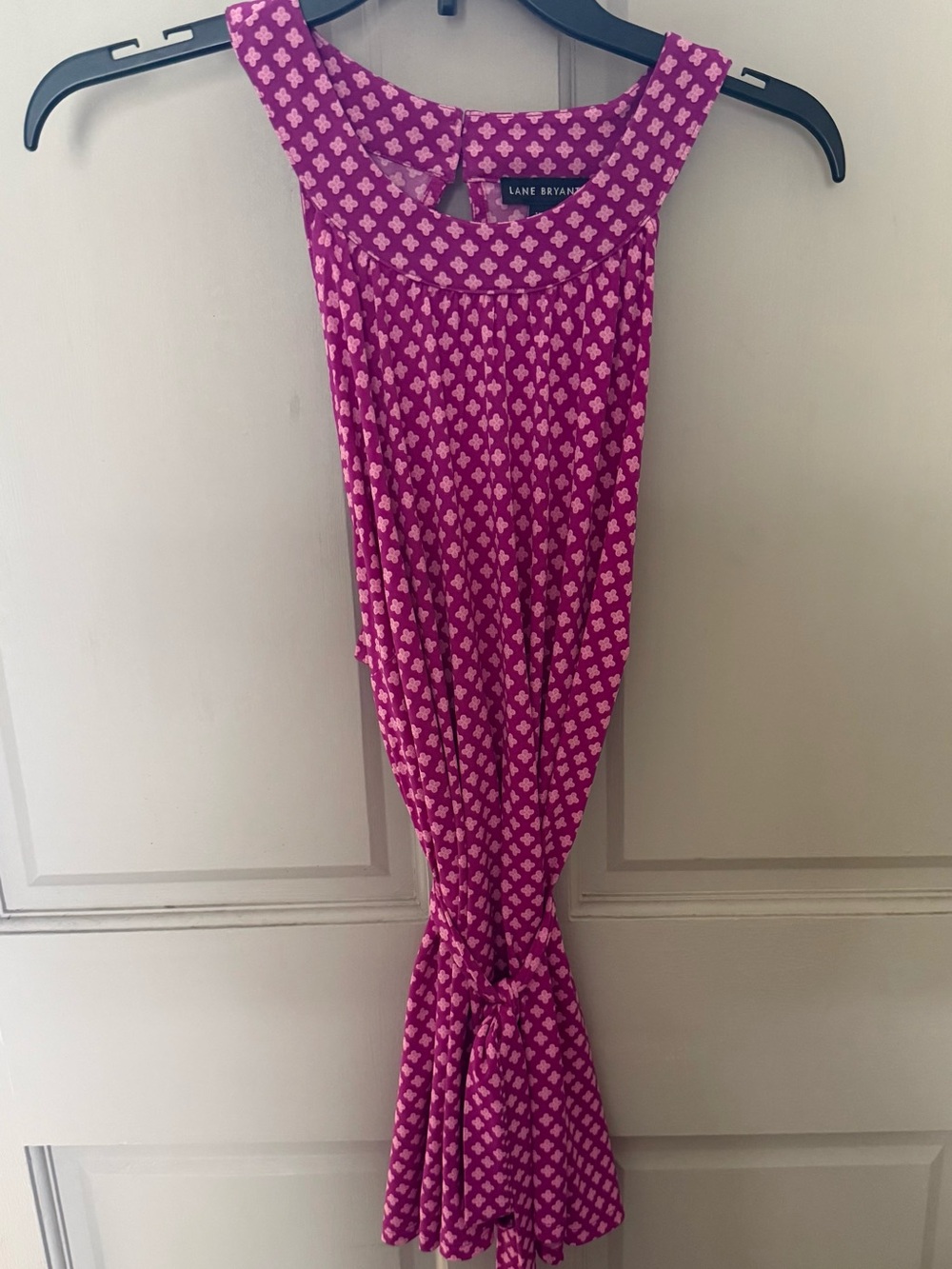 Lane Bryant Pink Patterned Sleeveless Top
